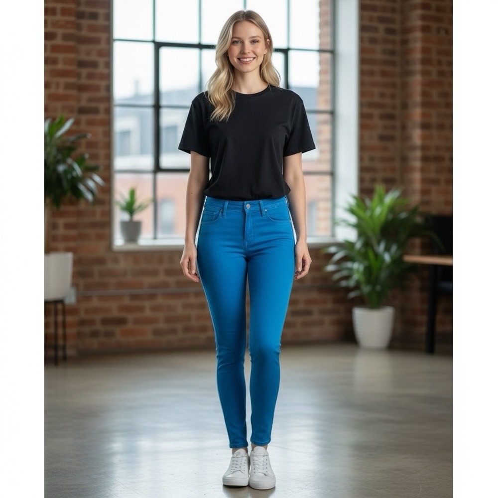 KUT from the Kloth Diana Skinny Womens Size 0 Teal Blue Jeans Mid Rise Pants